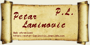 Petar Laninović vizit kartica